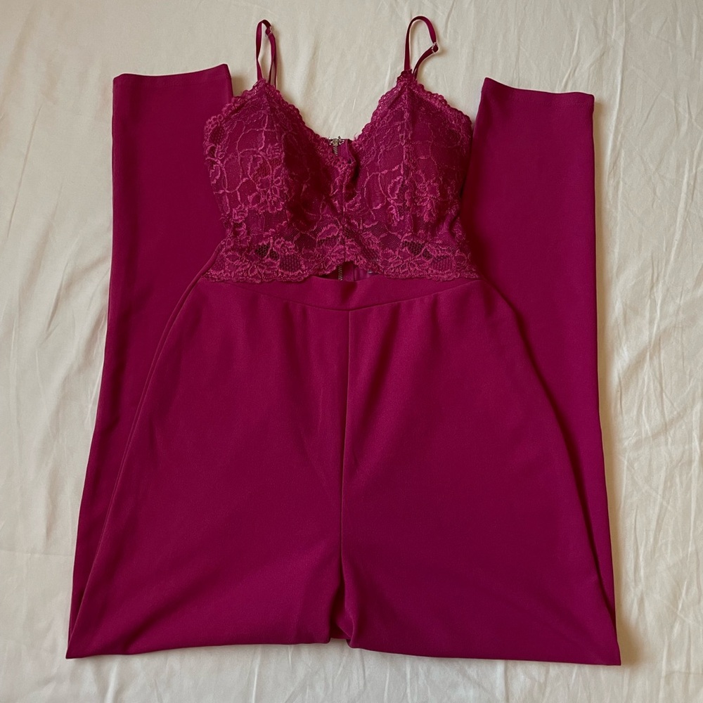 J for justify Hot pink jumpsuit